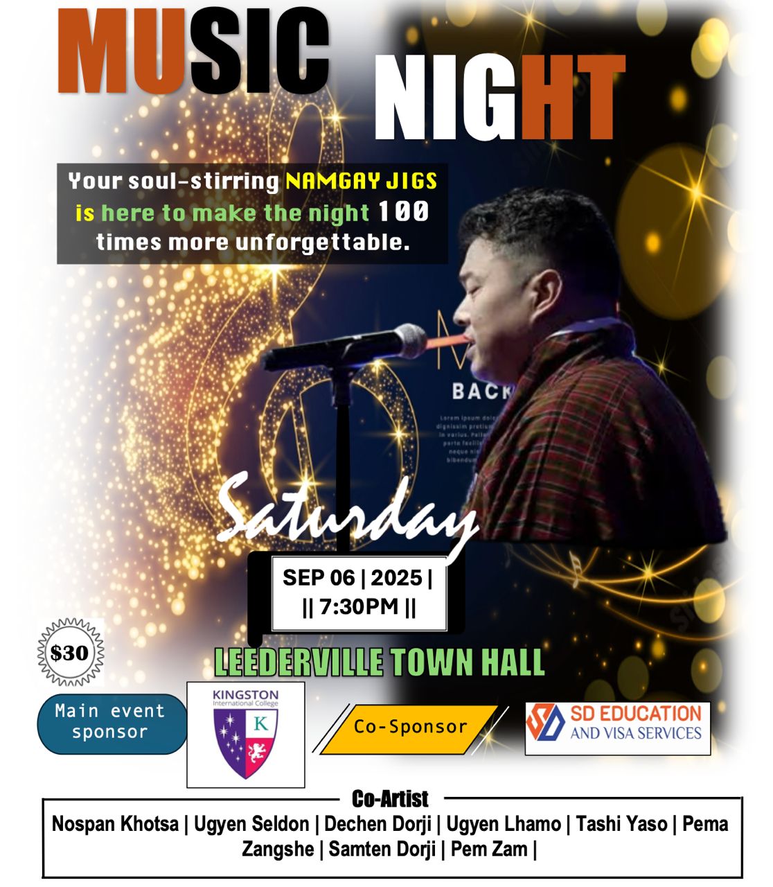 Musical Concert – Namgay Jigs Live Poster